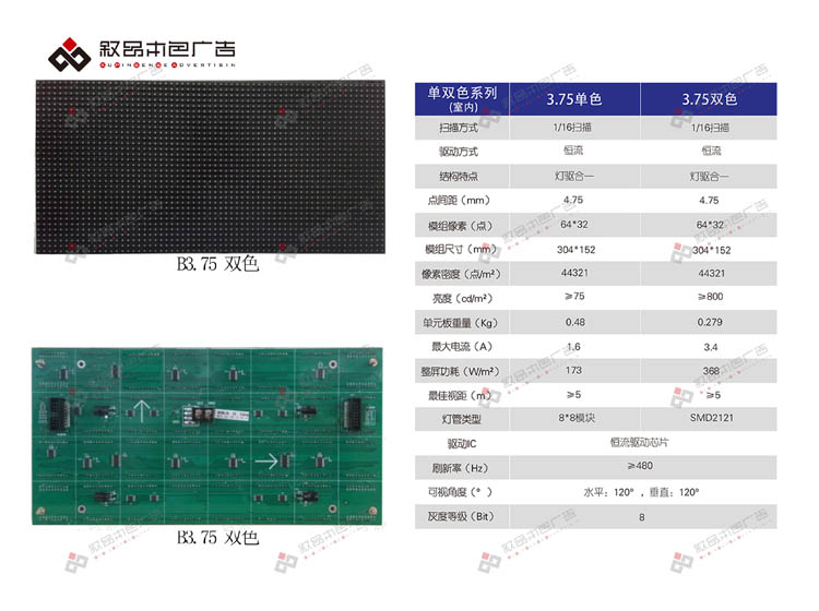 室內3.75雙色LED顯示屏圖片